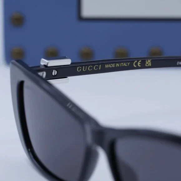 Gucci GG1681S 001 Cat Eye Sunglasses - Black/Grey - www  display picture 1